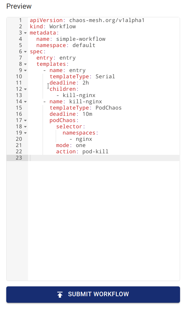 Submit Workflow